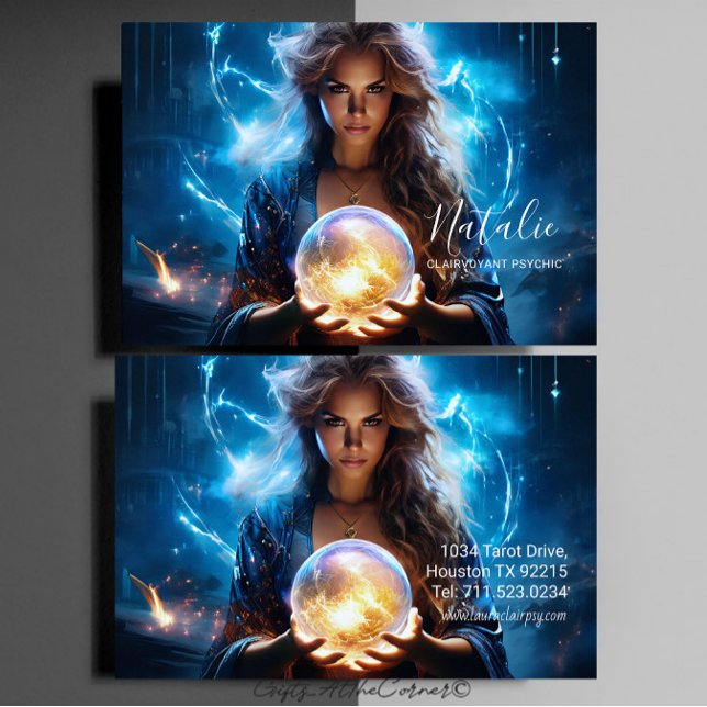 Clairvoyant Psychic Crystal Boll Universe Visitkort (Skapare uppladdad)
