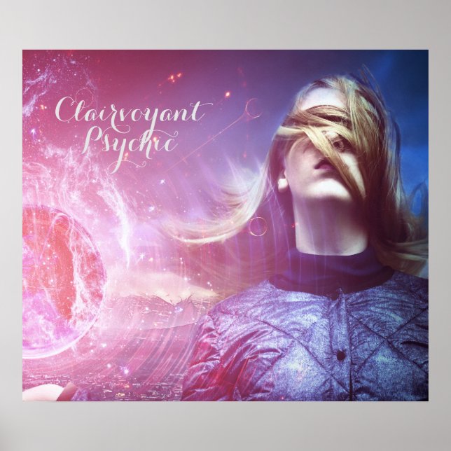 Clairvoyant Psychic Poster Premium Canvas (glans) (Framsidan)