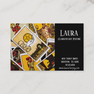 Clairvoyant Psychic Tarot Star Visitkort
