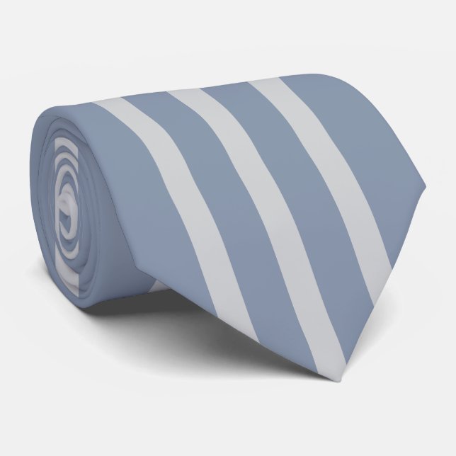 ClaissicMetallic Teal Blue Silver Veil Tie Slips (Rullad)