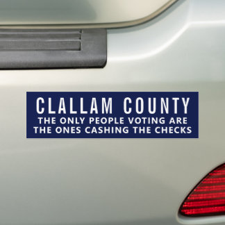 Clallam County Röstande Humor Klistermärke