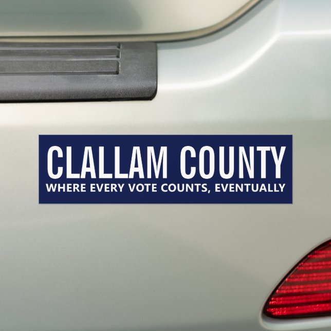 Clallam County Röstslagarhumor Bildekal (På Bil)