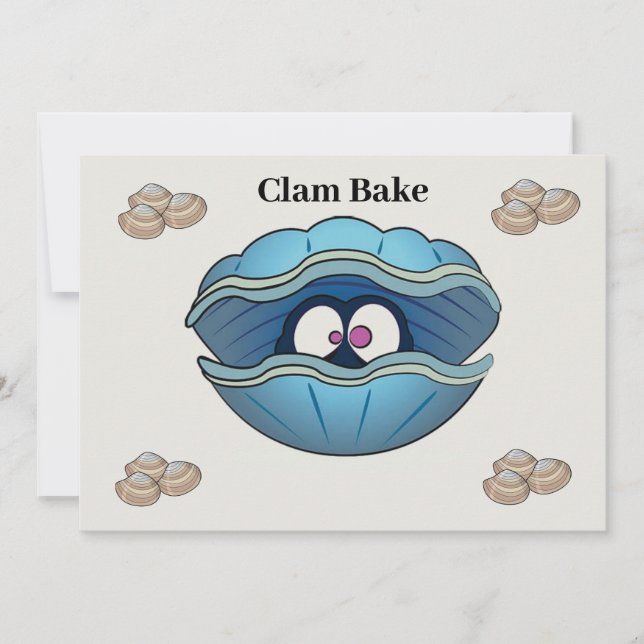 Clam bake-inbjudan inbjudningar (Framsida)
