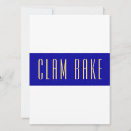 CLAM BAKE Modern sommarvita Royalet Blue Rand