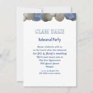 Clam Bake Rehearsal Party-inbjudan Inbjudningar
