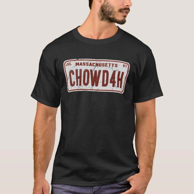 Clam Chowder Boston Accent CHOWDAH T Shirt (Framsida)