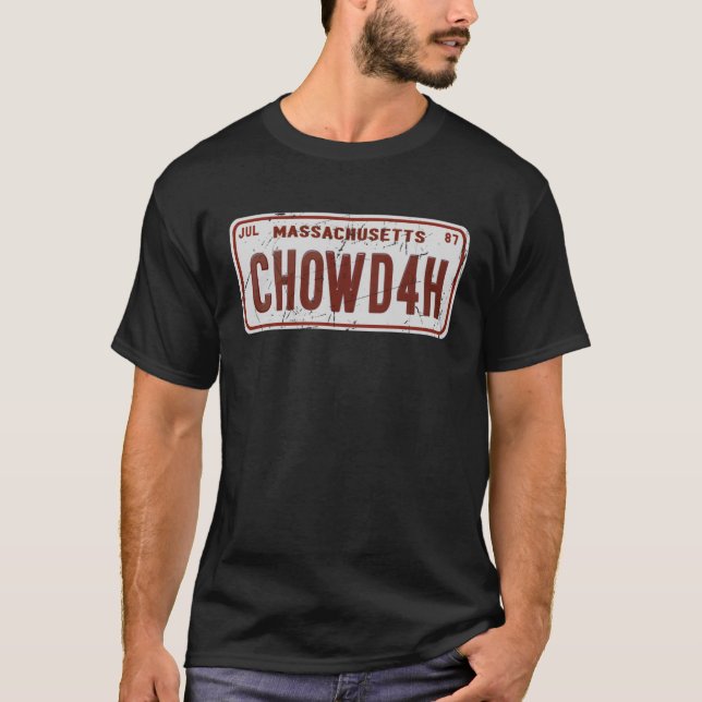 Clam Chowder Boston Accent CHOWDAH T Shirt (Framsida)