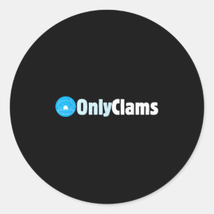 Clam Collector Beach Pun Humor _ Onlyclams Sea Flä Runt Klistermärke