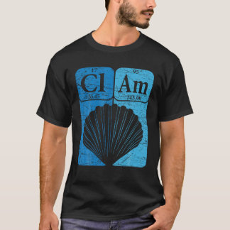 Clam Periodic Bord Inslag Seafood Shellfish Ret T Shirt