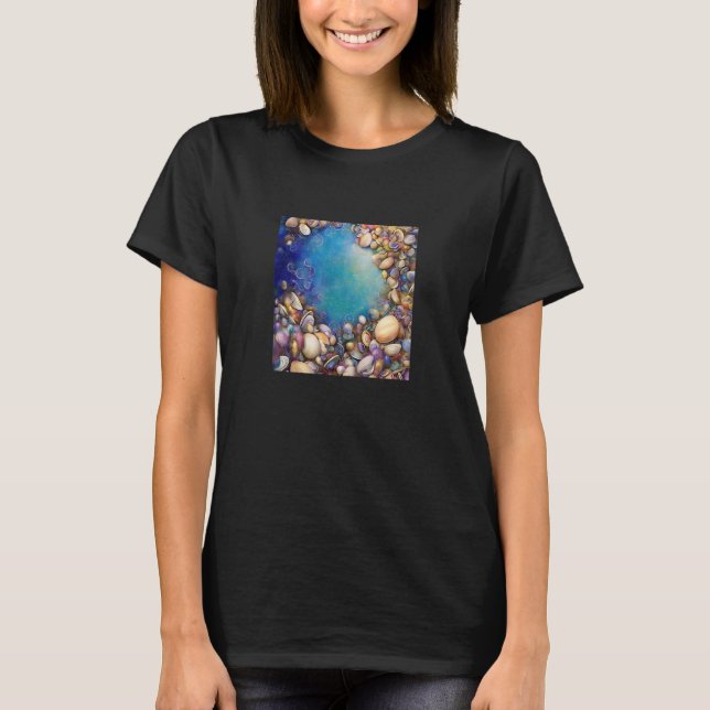 Clam Seashell Shell Collector Beach Ocean Coastal  T Shirt (Framsida)