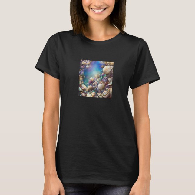 Clam Seashell Shell Collector Beach Ocean Coastal  T Shirt (Framsida)