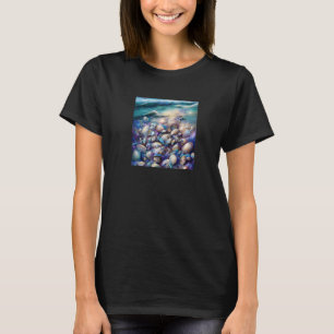 Clam Seashell Snäcka Collector Beach Ocean Coastal T Shirt