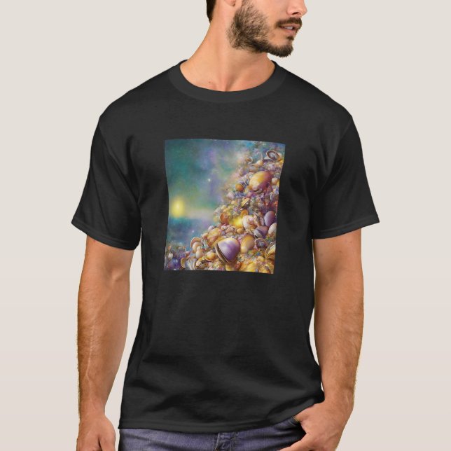 Clam Seashell Snäcka Collector Beach Ocean Coastal T Shirt (Framsida)