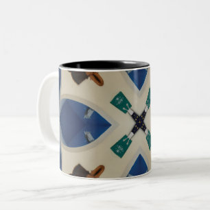 Clam snäcka rosa Blue kopp mugg