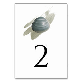 Clam Watercolor Stroke Bröllop Bordsnummer