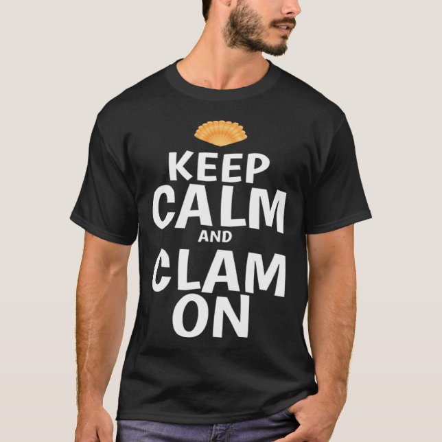 Clamming Sea Shelling Rake Clam Digging Razor Clam T Shirt (Framsida)