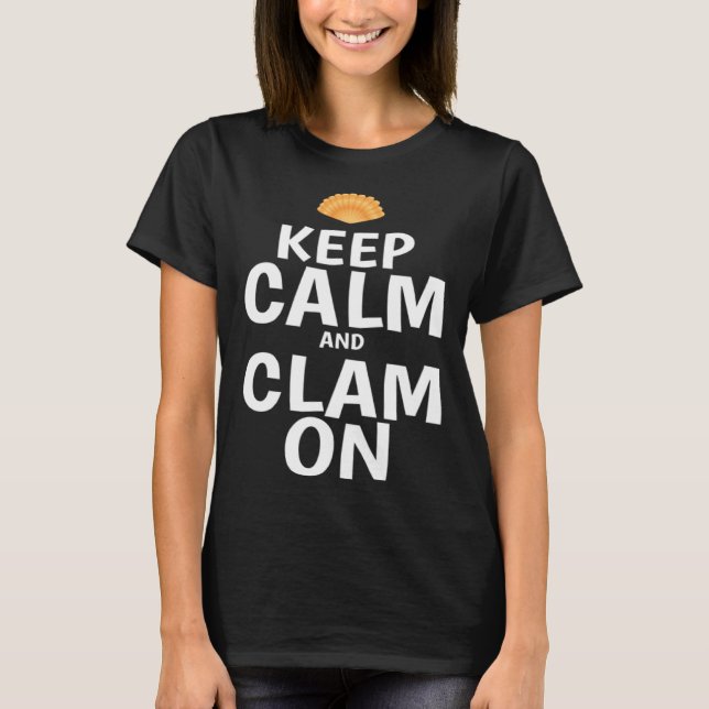 Clamming Sea Shelling Rake Clam Digging Razor Clam T Shirt (Framsida)