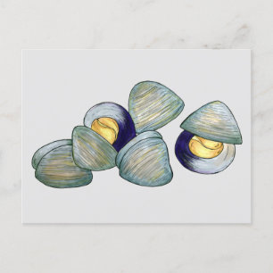 Clams Clambake Rhode island New England Seafood Vykort