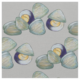 Clams Seafood Clambake Beach Ocean Clam Grävande Tyg