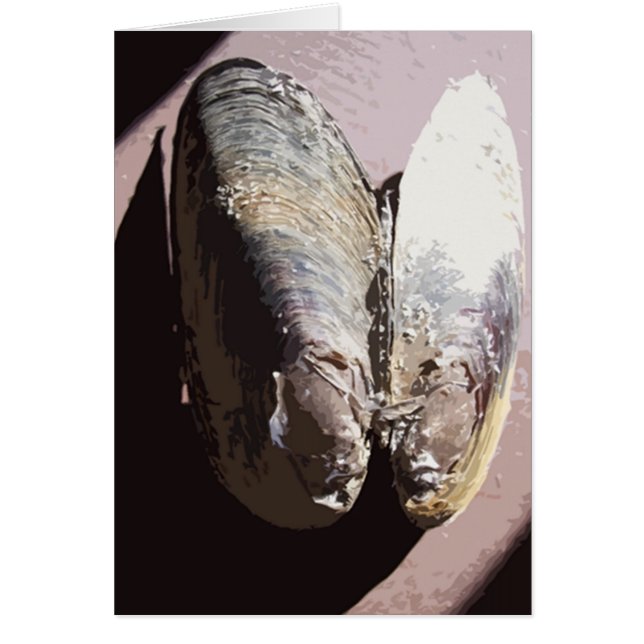 Clamshell Butterfly Art Hälsningskort (Framsidan)