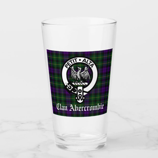 Clan Abercrombie Vapenmärke & Tartan Glaskopp (Framsida)