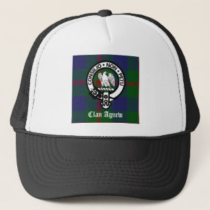Clan Agnew Tartan Vapenmärke Truckerkeps