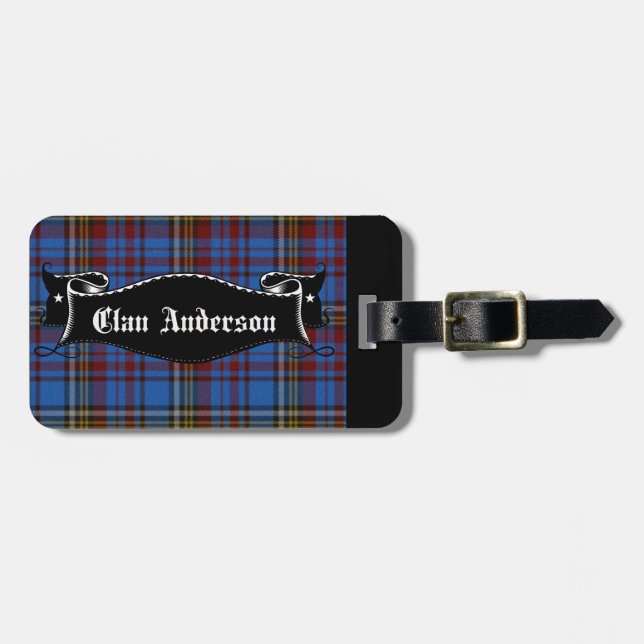 Clan Anderson Banner Bagagebricka (Horisontell Framsida)