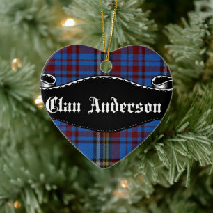 Clan Anderson Banner Julgransprydnad Keramik