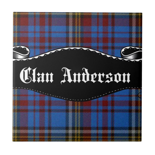 Clan Anderson-banner Kakelplatta (Framsidan)