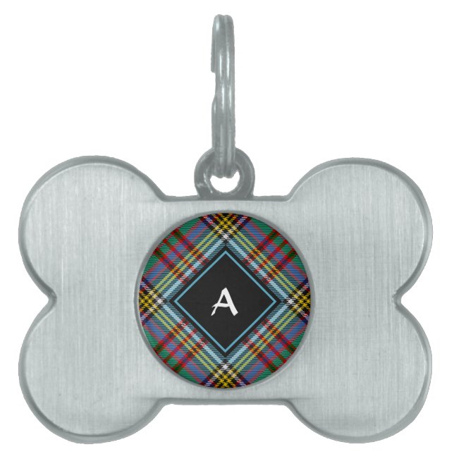 Clan Anderson Tartan Husdjurs-ID-märke ID-bricka Husdjur (Framsidan)