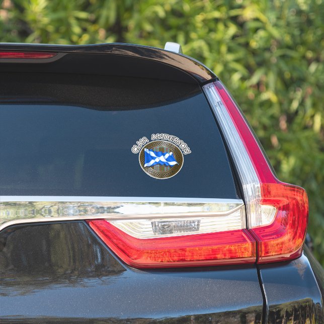Clan Anderson Tartan Knut & Flagga Klistermärken (Bilsidan)