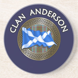 Clan Anderson Tartan Knut & Flagga Underlägg
