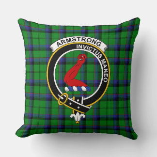 Clan Armstrong Badge Tartan, märke och logotyp Kudde