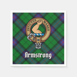 Clan Armstrong vapen över tartan Pappersservett