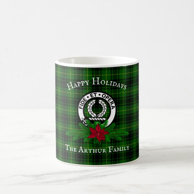 Clan Arthur Customizable Christmas Mug Kaffemugg (Center)