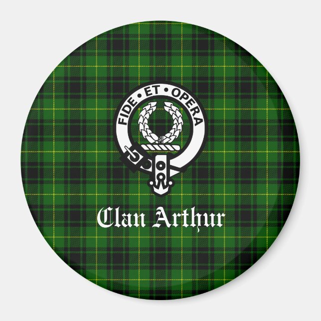 Clan Arthur / MacArthur vapen och tartan Magnet (Framsidan)