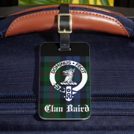 Clan Baird Crest Randig Mönster Bagagebricka