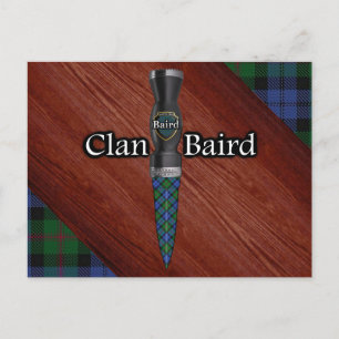 Clan Baird Tartan Sgian Dubh-blad Vykort