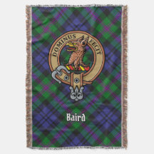 Clan Baird-vapen över tartan