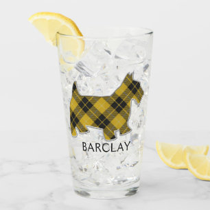 Clan Barclay Tartan Scottie Hund Glaskopp
