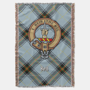 Clan Bell-vapen över tartan Filt