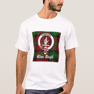 Clan Boyd Crest-märke & Tartan T Shirt