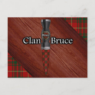 Clan Bruce Tartan Sgian Dubh-blad Vykort