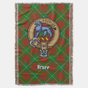 Clan Bruce vapen över jakt-tartan Filt