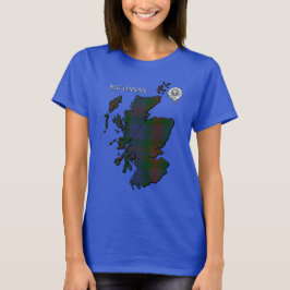 Clan Buchanan vapen & JaktTartan Karta T Shirt