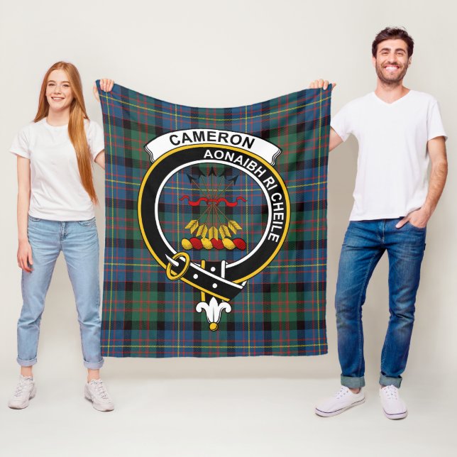 Clan Cameron av Erracht gammal tartan plaid Fleecefilt (På plats)