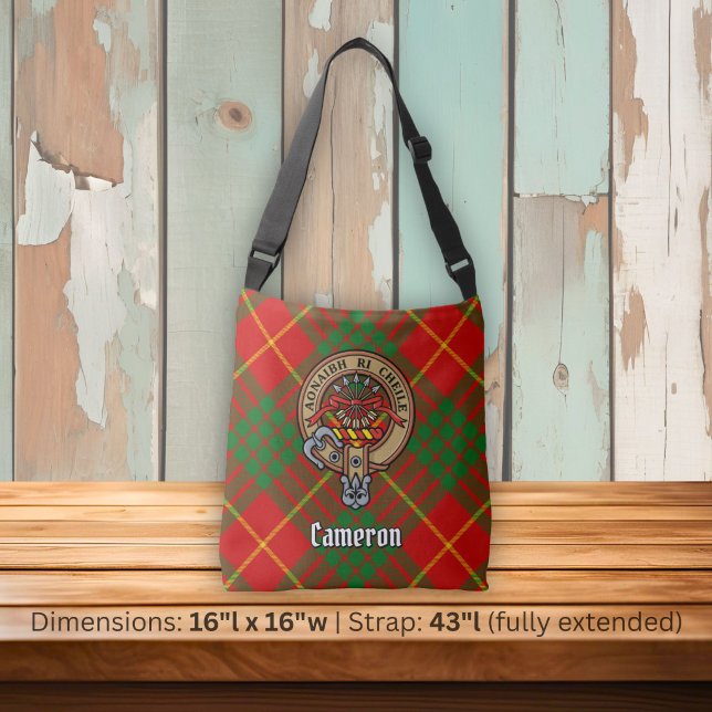 Clan Cameron-vapen över tartan Axelväska (Skapare uppladdad)