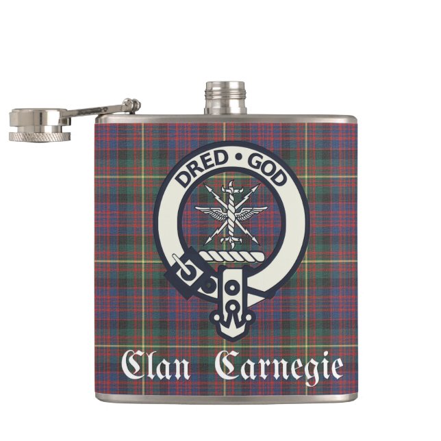 Clan Carnegie Crest Tartan Fickplunta (Öppnad)