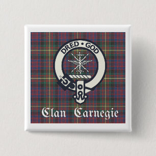 Clan Carnegie Crest Tartan Knapp
