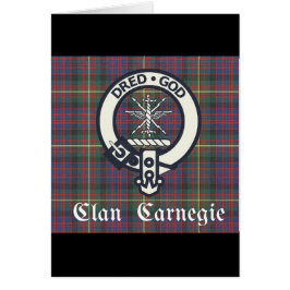 Clan Carnegie Crest Tartanmönster Hälsningskort